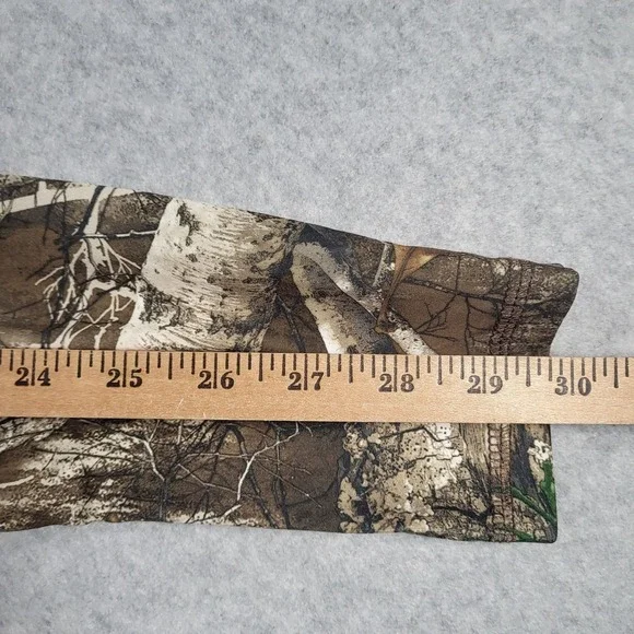 Realtree Long Sleeve Performance Hunting Tee Shirt Mens Small Black, Camo UPF 30 - Picture 10 of 16